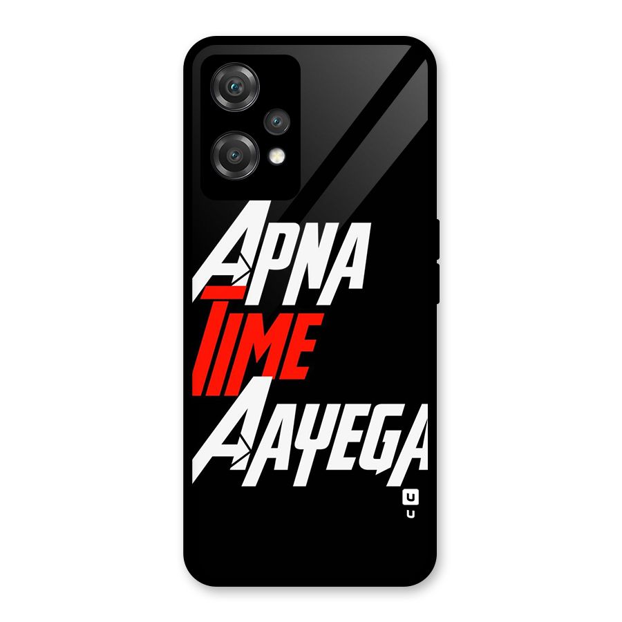 Time Aayega Glass Back Case for OnePlus Nord CE 2 Lite 5G