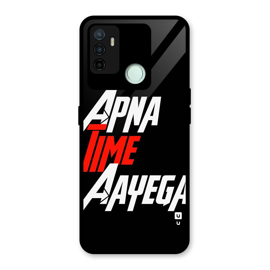 Time Aayega Glass Back Case for Oppo A53