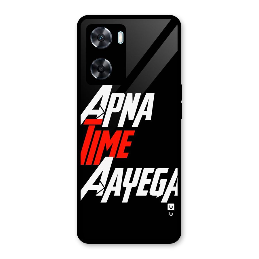 Time Aayega Glass Back Case for Oppo A77