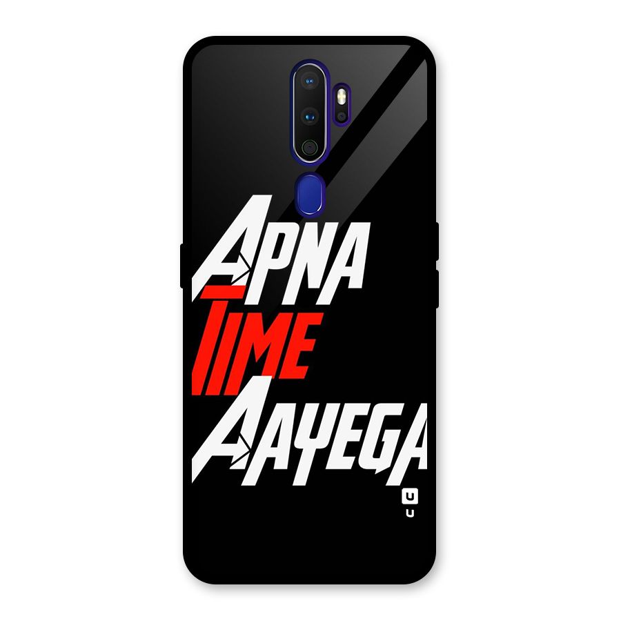 Time Aayega Glass Back Case for Oppo A9 (2020)