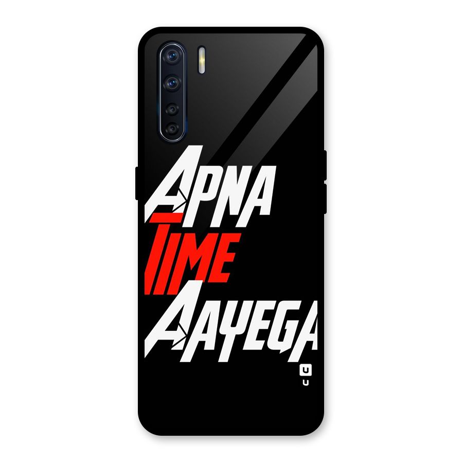 Time Aayega Glass Back Case for Oppo F15