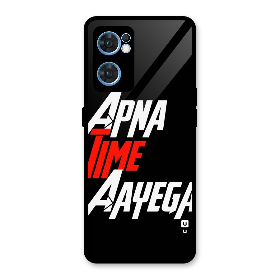 Time Aayega Glass Back Case for Oppo Reno7 5G