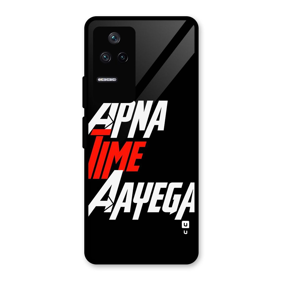 Time Aayega Glass Back Case for Poco F4 5G