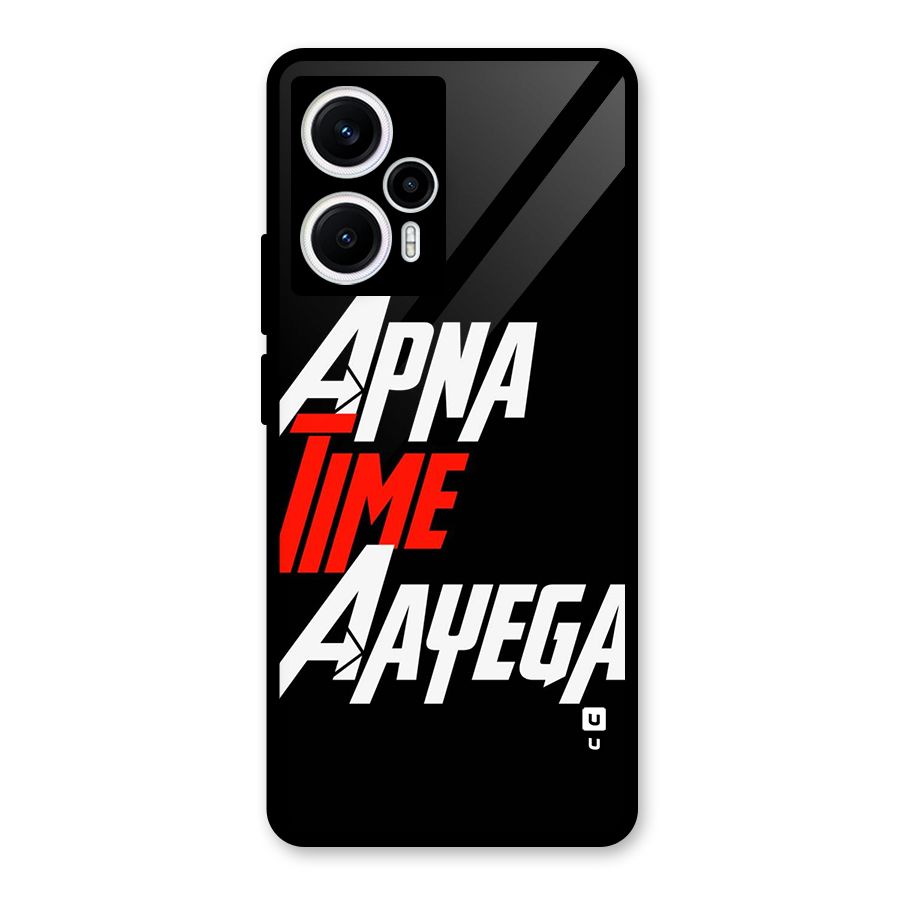 Time Aayega Glass Back Case for Poco F5