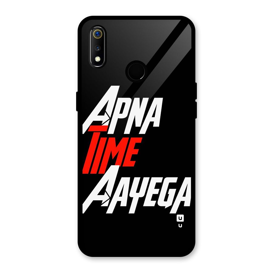 Time Aayega Glass Back Case for Realme 3i