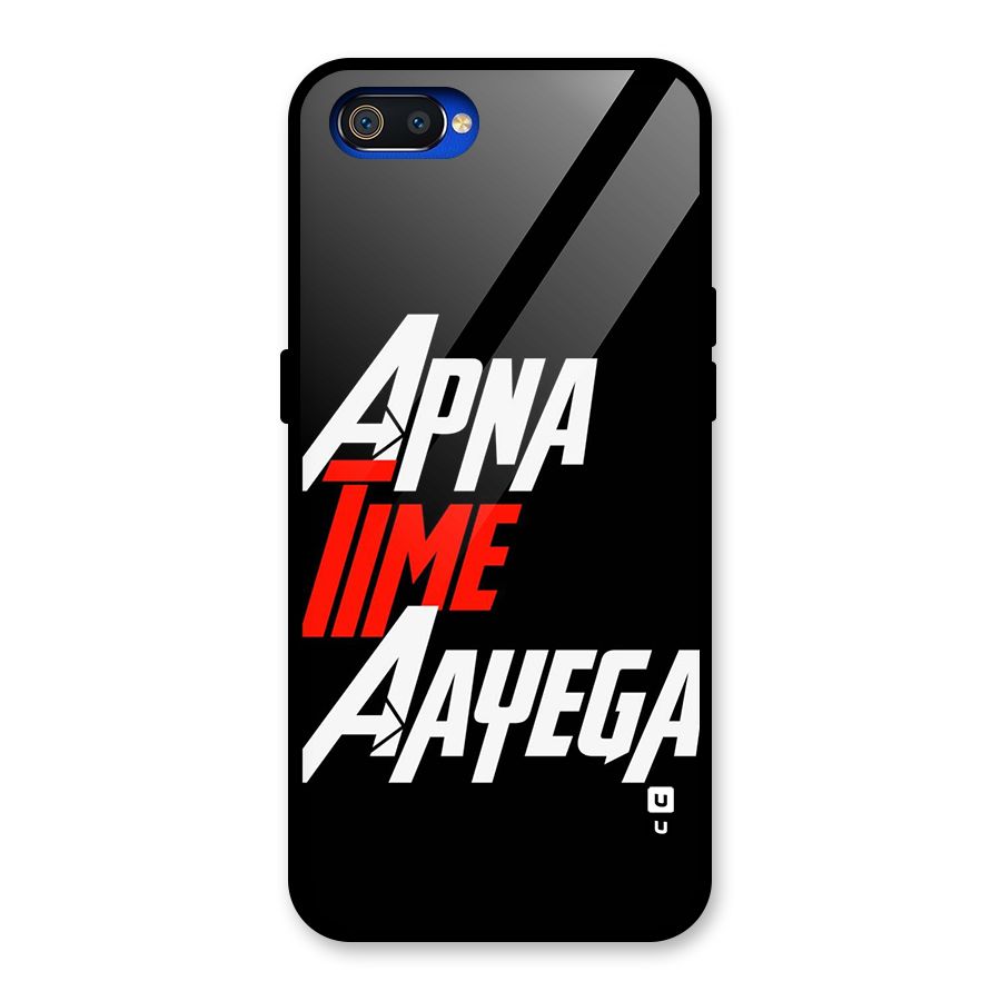 Time Aayega Glass Back Case for Realme C2