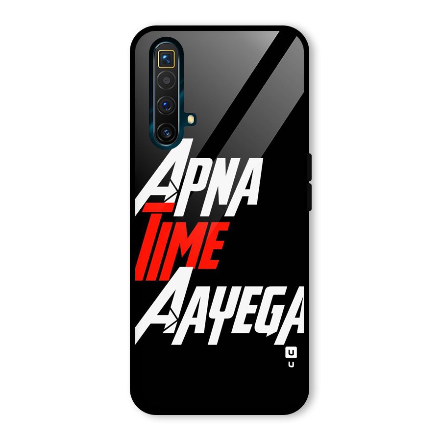 Time Aayega Glass Back Case for Realme X3
