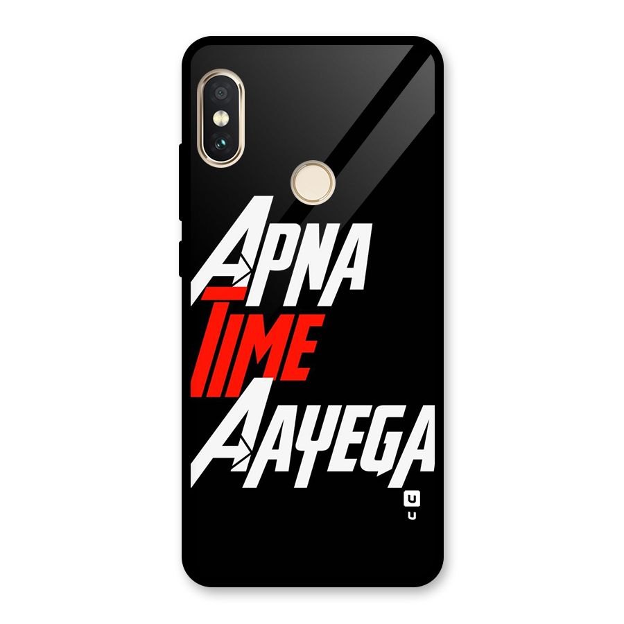 Time Aayega Glass Back Case for Redmi Note 5 Pro
