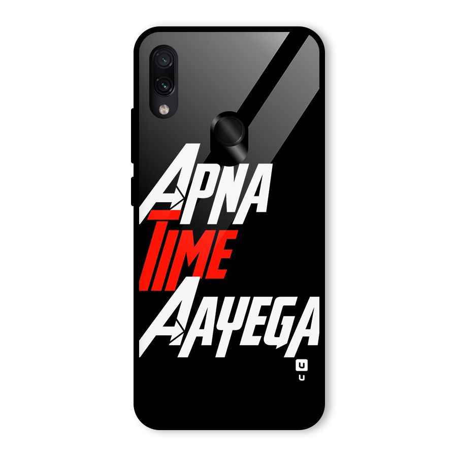 Time Aayega Glass Back Case for Redmi Note 7 Pro