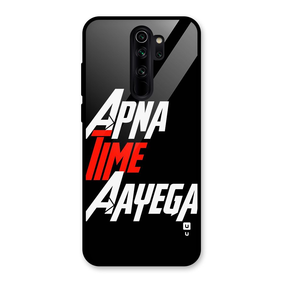Time Aayega Glass Back Case for Redmi Note 8 Pro