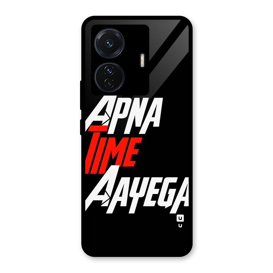 Time Aayega Glass Back Case for Vivo T1 Pro
