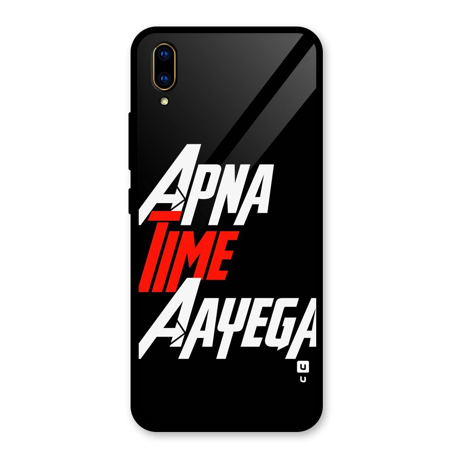 Time Aayega Glass Back Case for Vivo V11 Pro