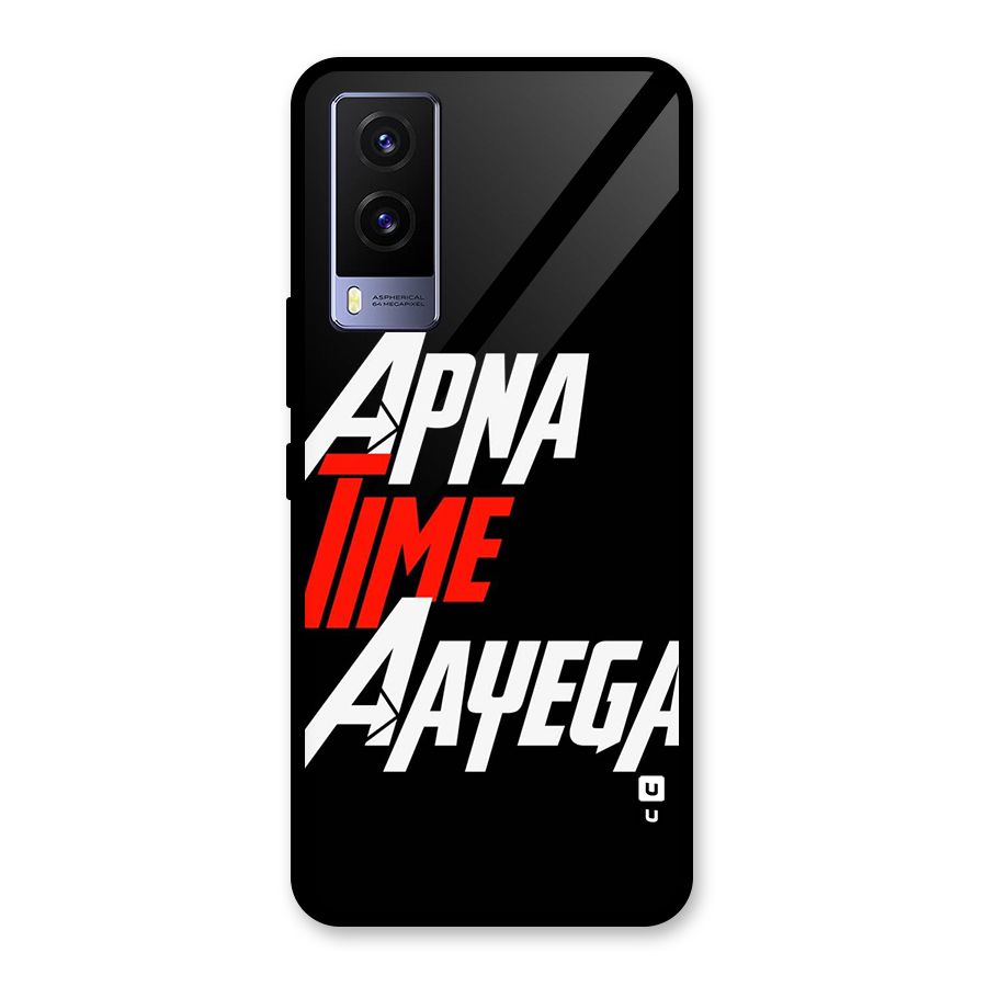Time Aayega Glass Back Case for Vivo V21e 5G