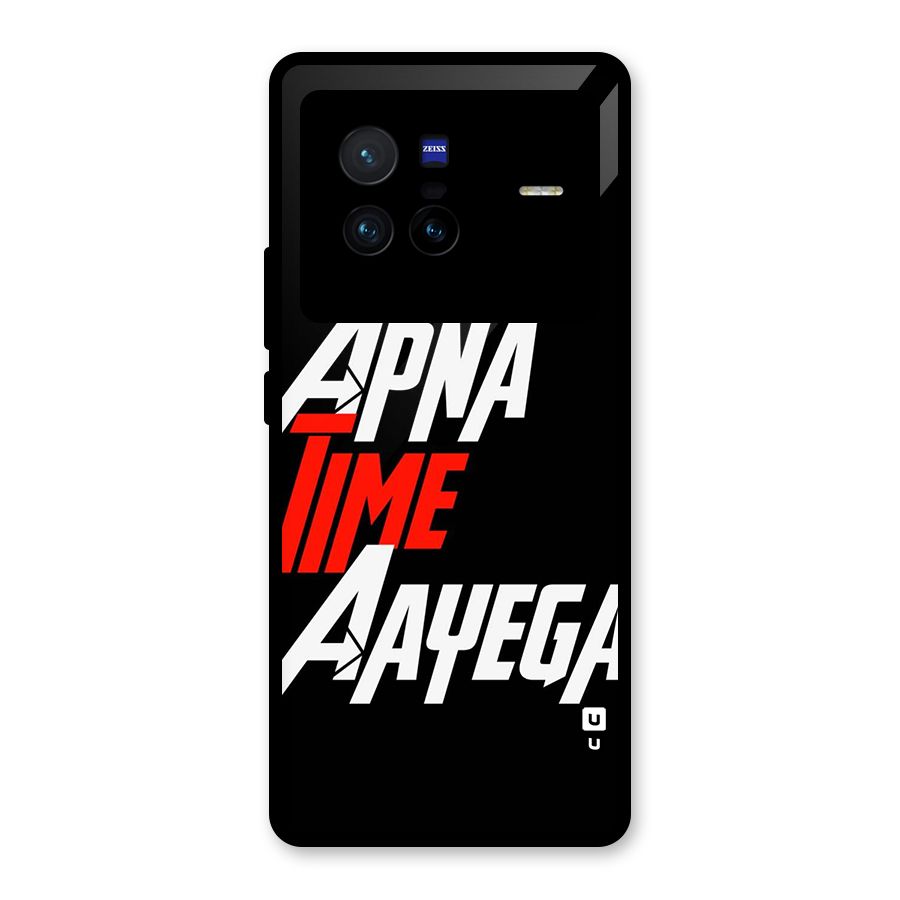 Time Aayega Glass Back Case for Vivo X80