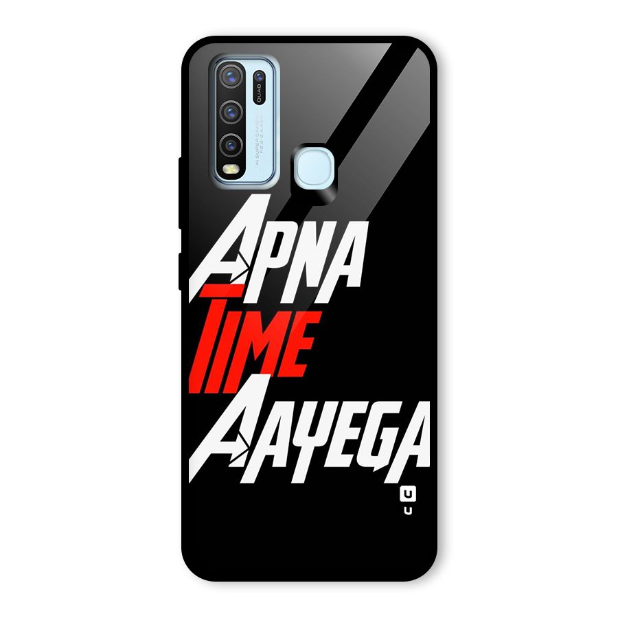 Time Aayega Glass Back Case for Vivo Y30