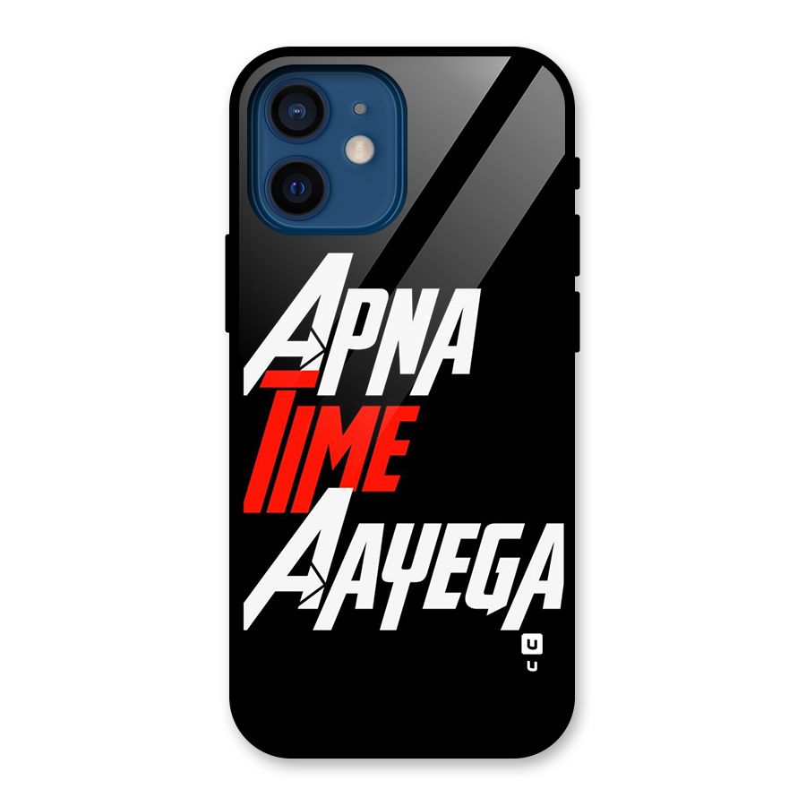 Time Aayega Glass Back Case for iPhone 12 Mini