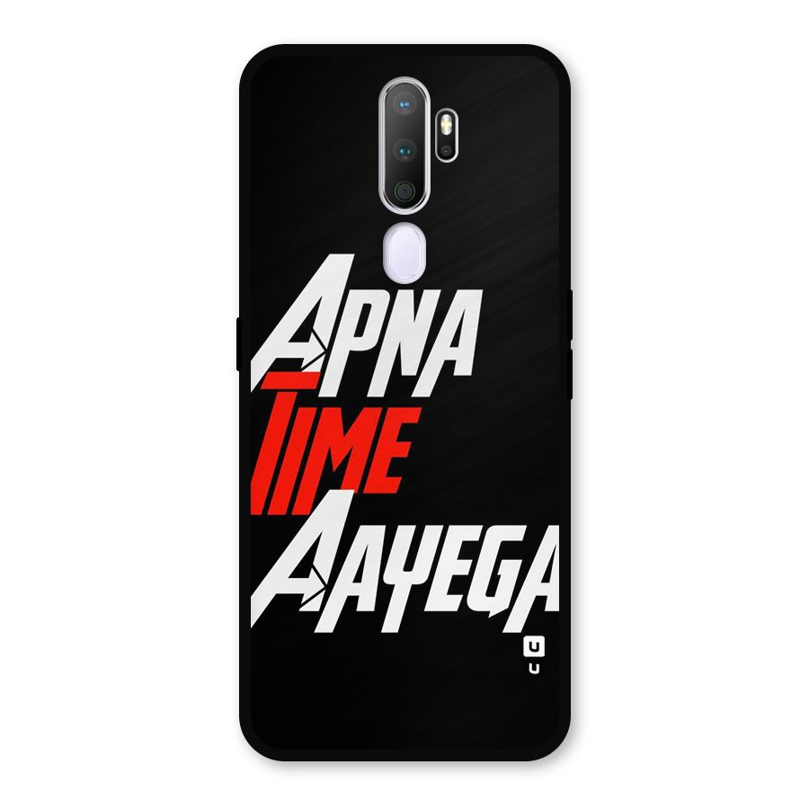 Time Aayega Metal Back Case for Oppo A9 (2020)