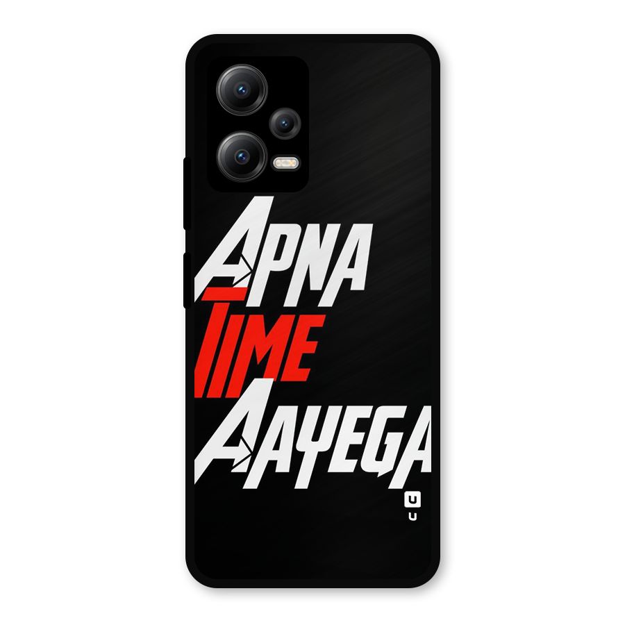 Time Aayega Metal Back Case for Redmi Note 12 5G
