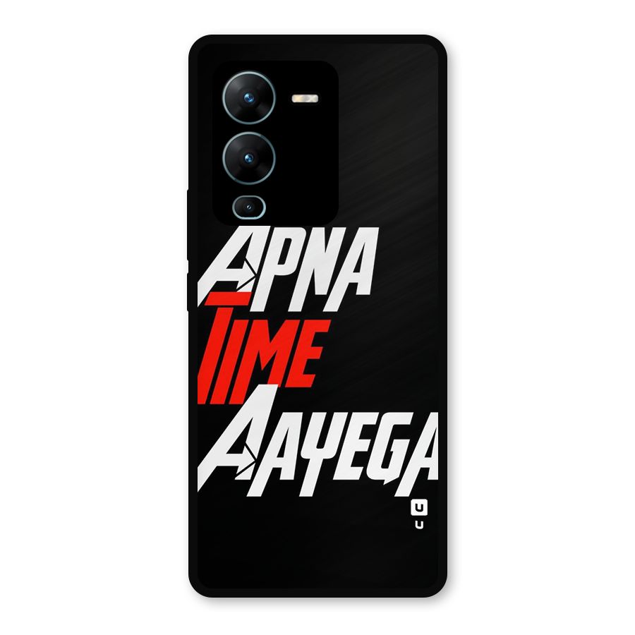 Time Aayega Metal Back Case for Vivo V25 Pro