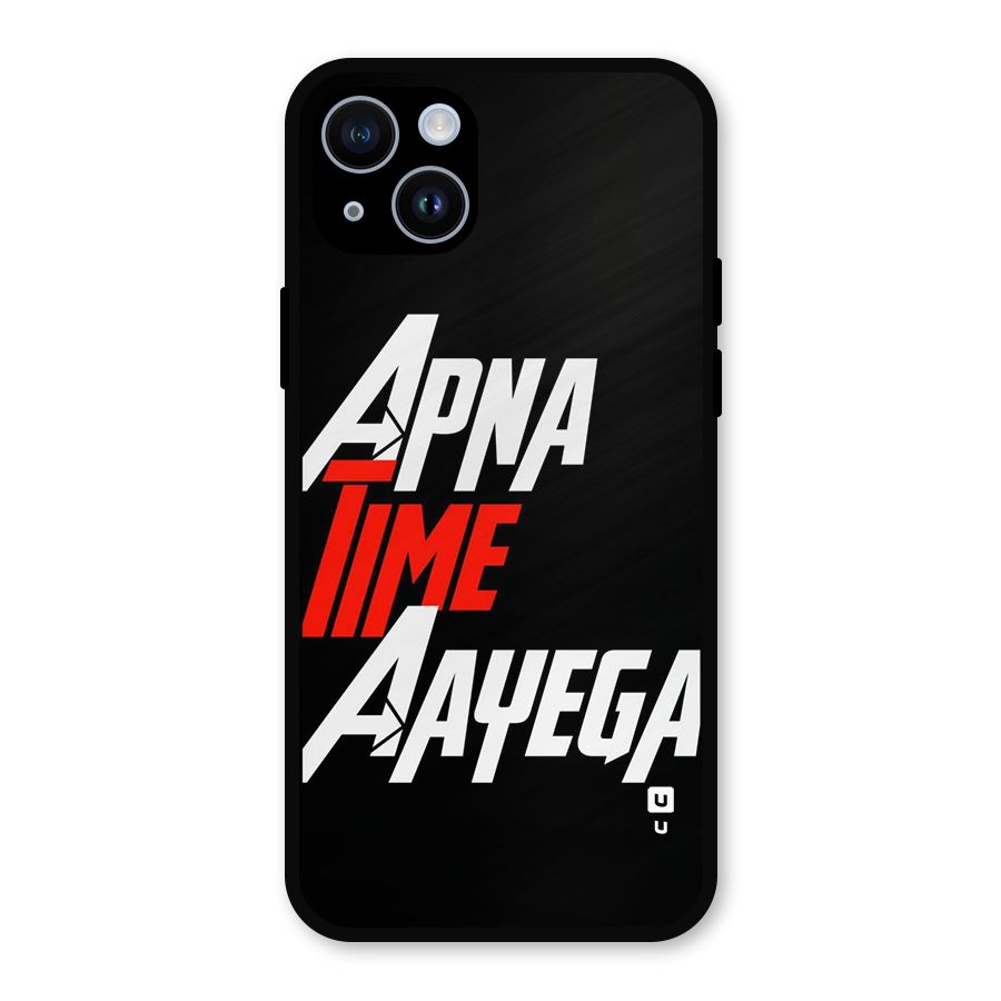 Time Aayega Metal Back Case for iPhone 14
