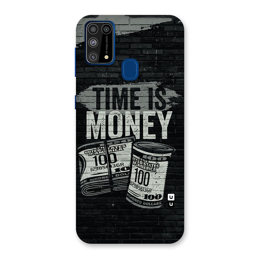 Time Is Money Glass Back Case for Galaxy F41
