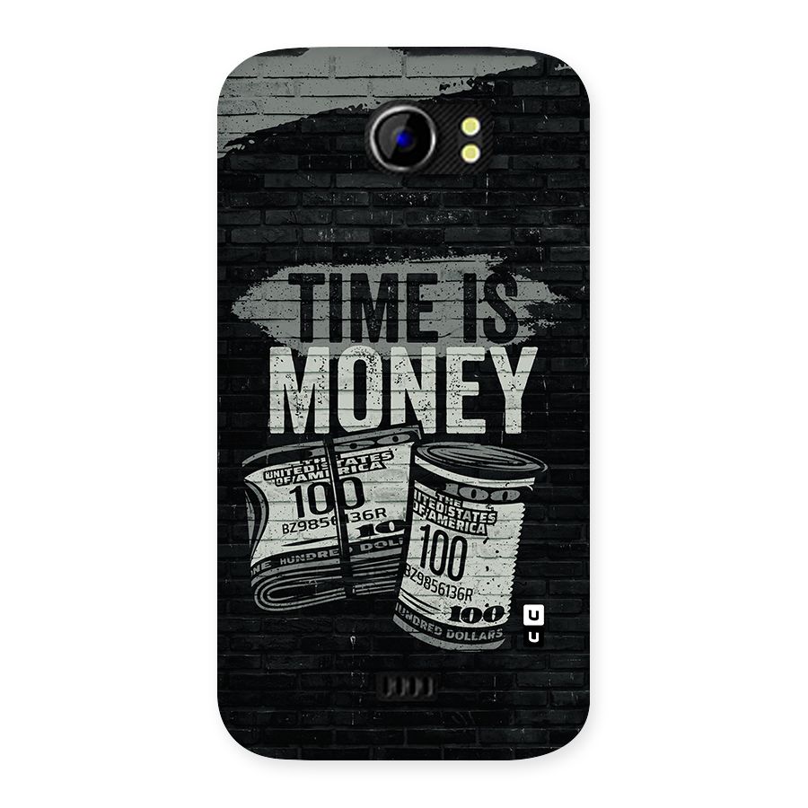 Time Is Money Back Case for Micromax Canvas 2 A110