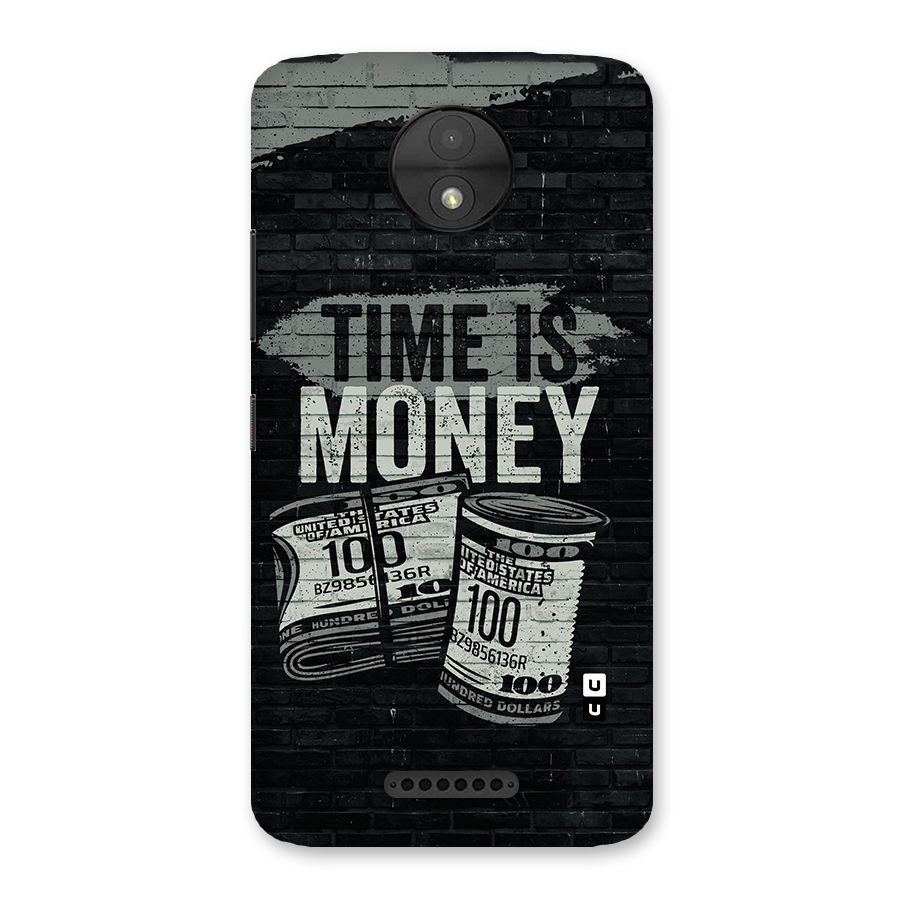 Time Is Money Back Case for Moto C