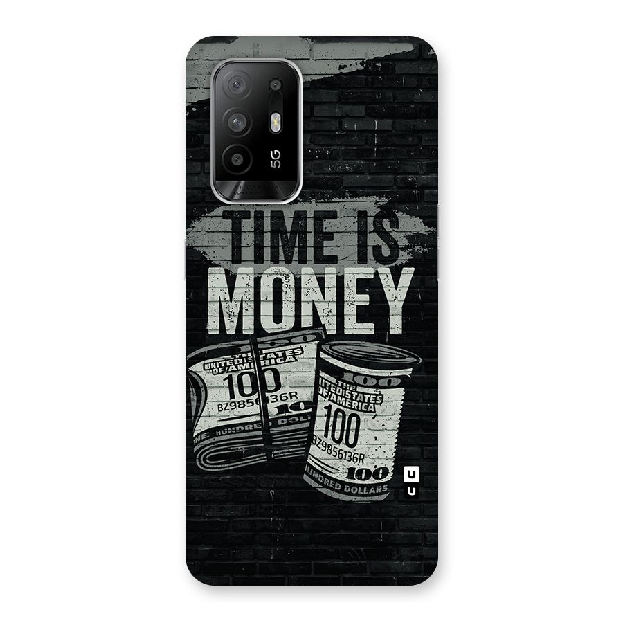 Time Is Money Glass Back Case for Oppo F19 Pro Plus 5G