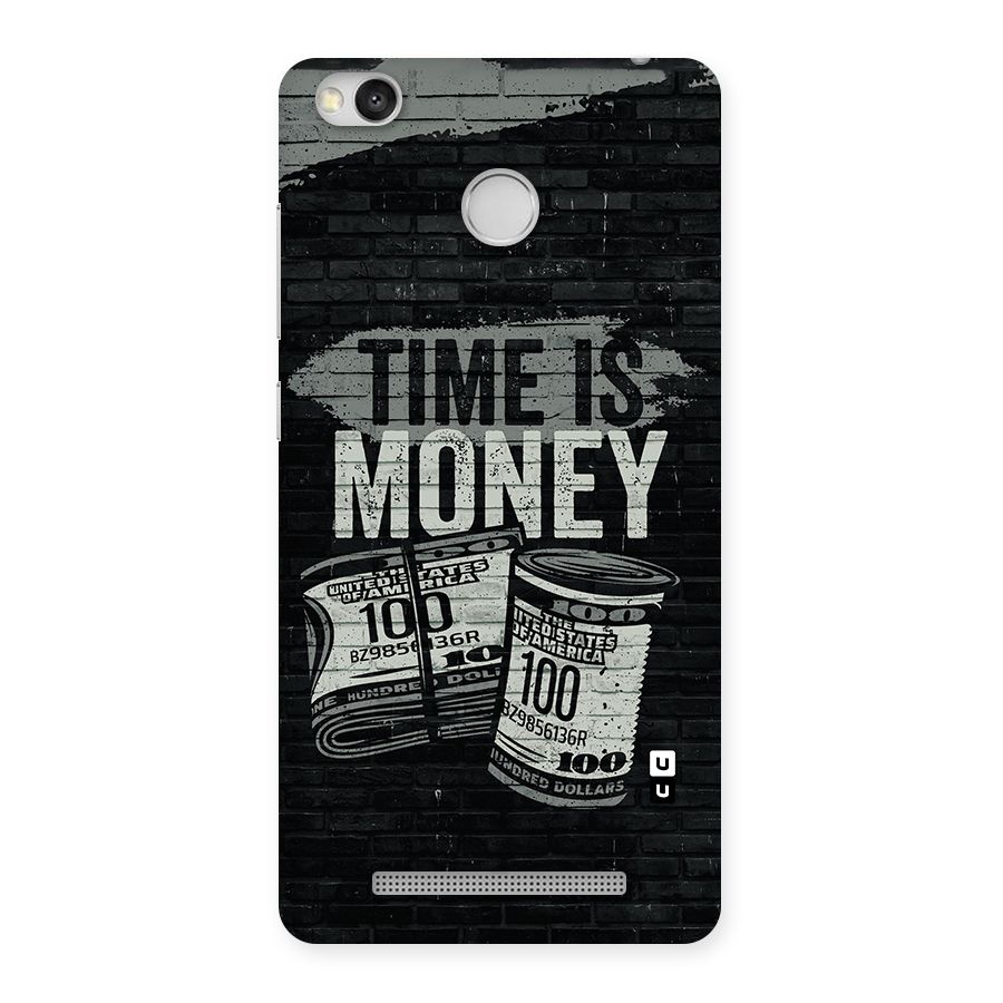 Time Is Money Back Case for Redmi 3S Prime