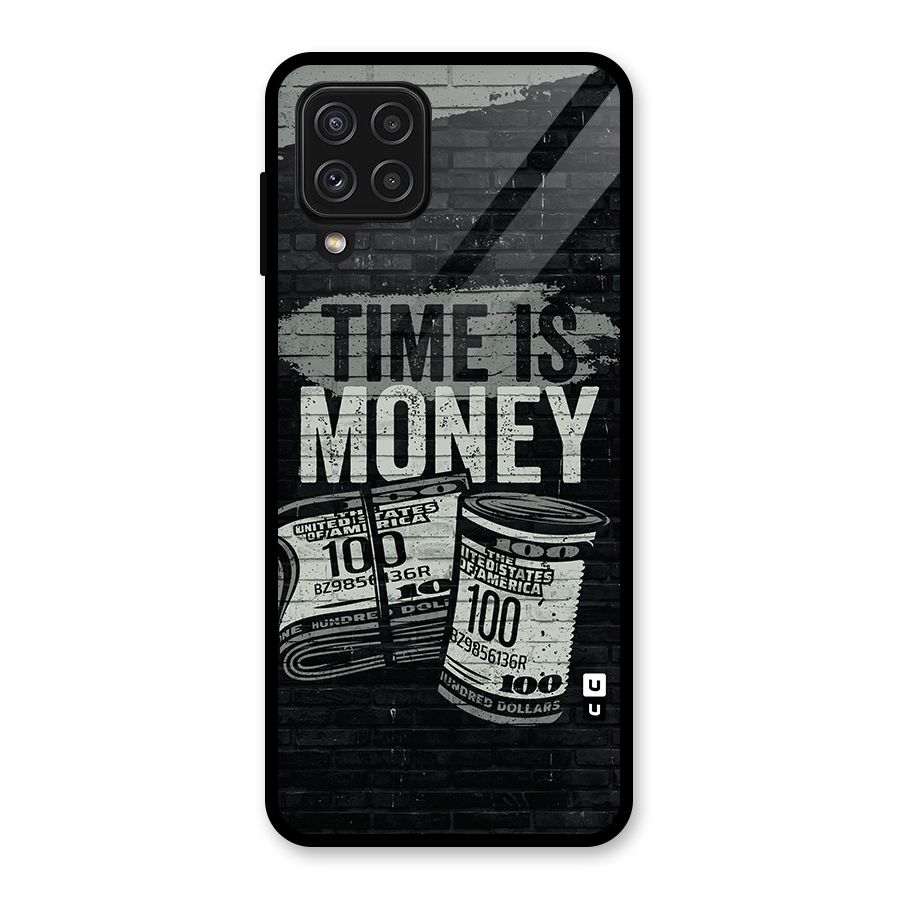 Time Is Money Glass Back Case for Galaxy A22 4G