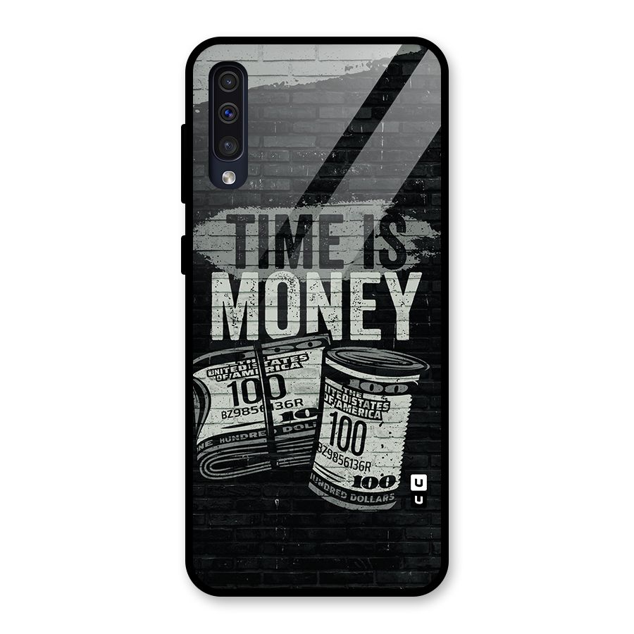 Time Is Money Glass Back Case for Galaxy A50