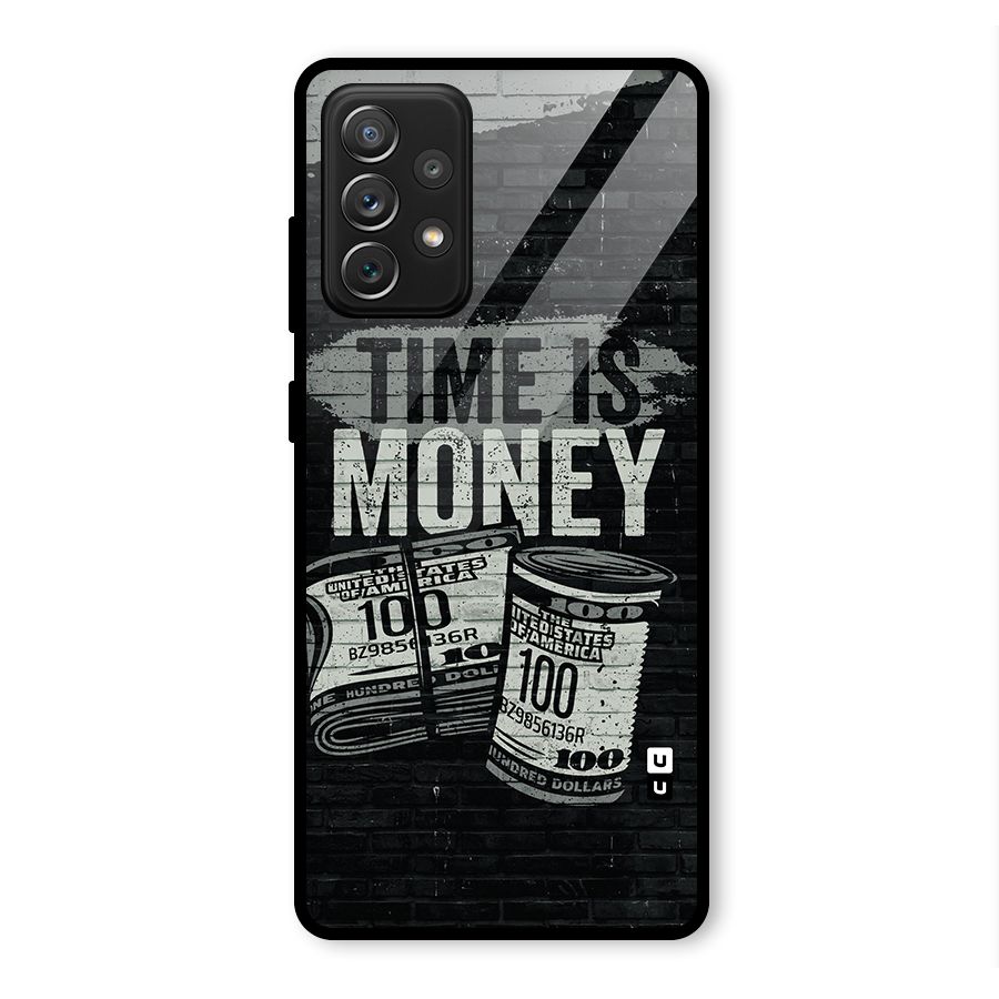Time Is Money Glass Back Case for Galaxy A72