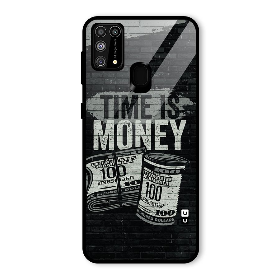 Time Is Money Glass Back Case for Galaxy M31