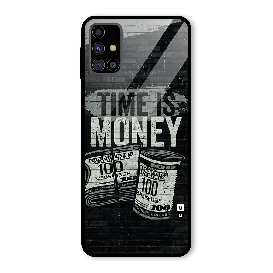Time Is Money Glass Back Case for Galaxy M31s
