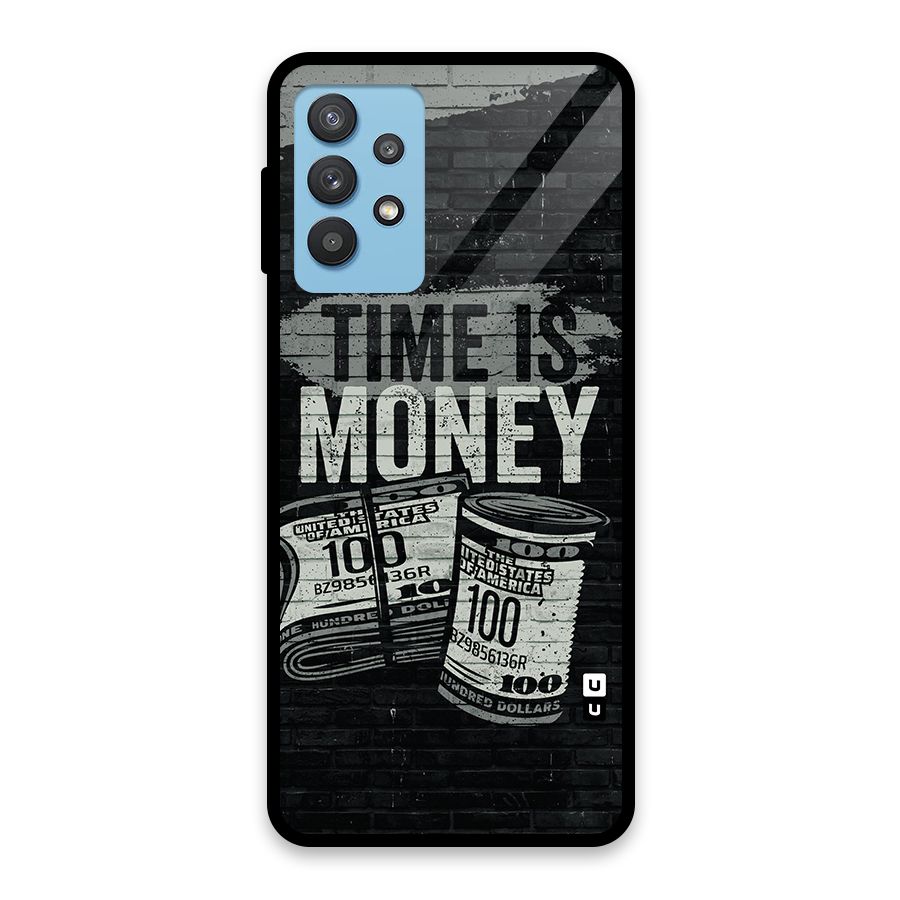 Time Is Money Glass Back Case for Galaxy M32 5G