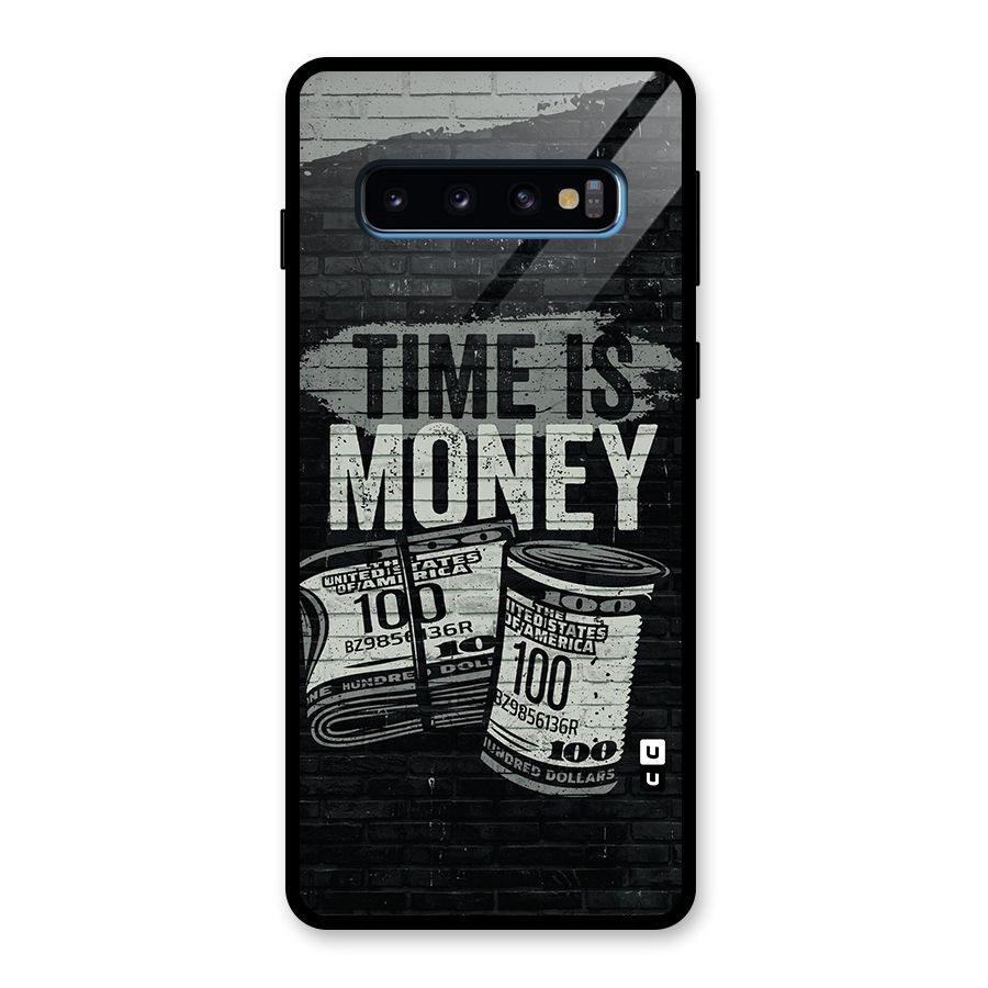 Time Is Money Glass Back Case for Galaxy S10