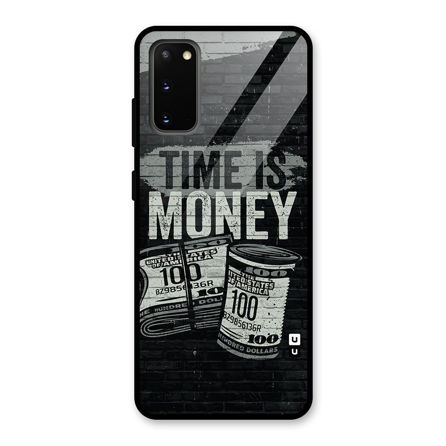 Time Is Money Glass Back Case for Galaxy S20