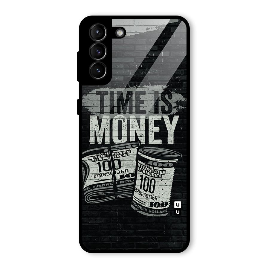 Time Is Money Glass Back Case for Galaxy S21 Plus