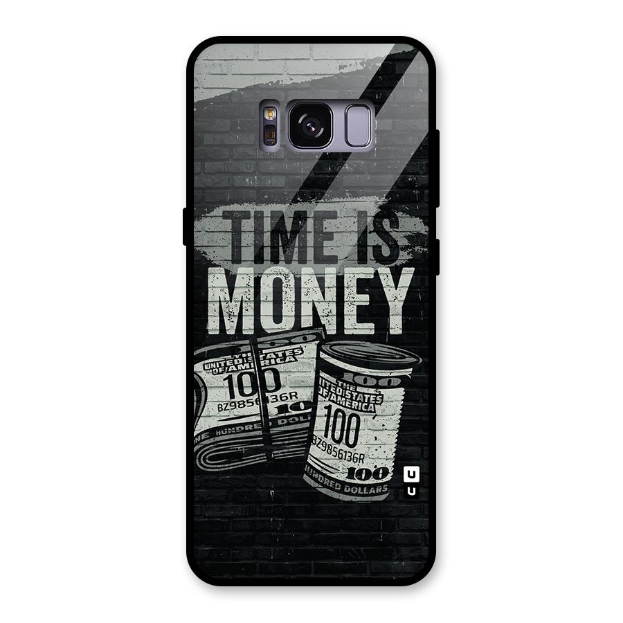 Time Is Money Glass Back Case for Galaxy S8