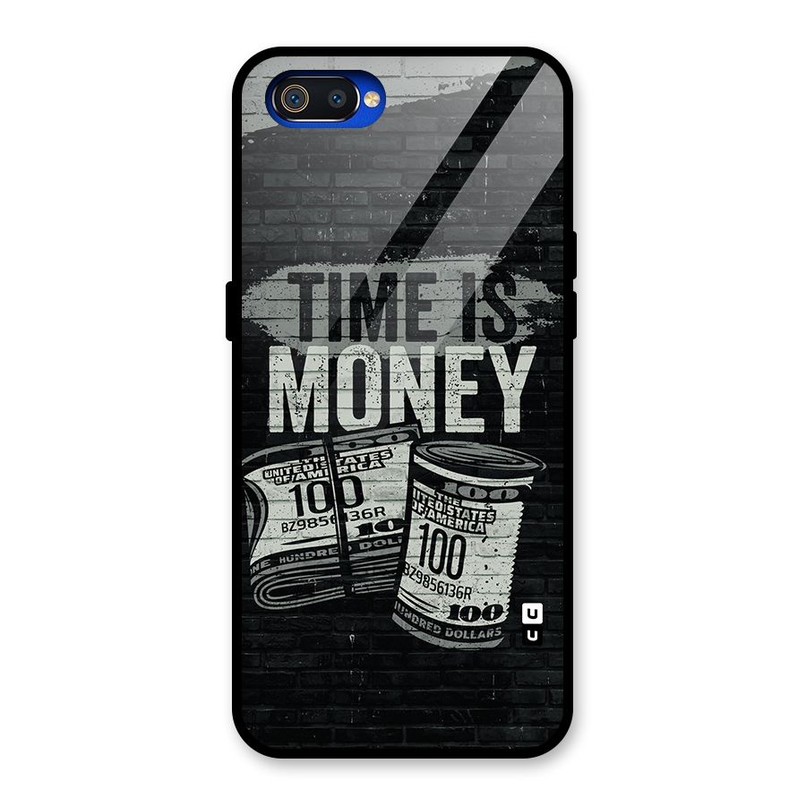 Time Is Money Glass Back Case for Realme C2