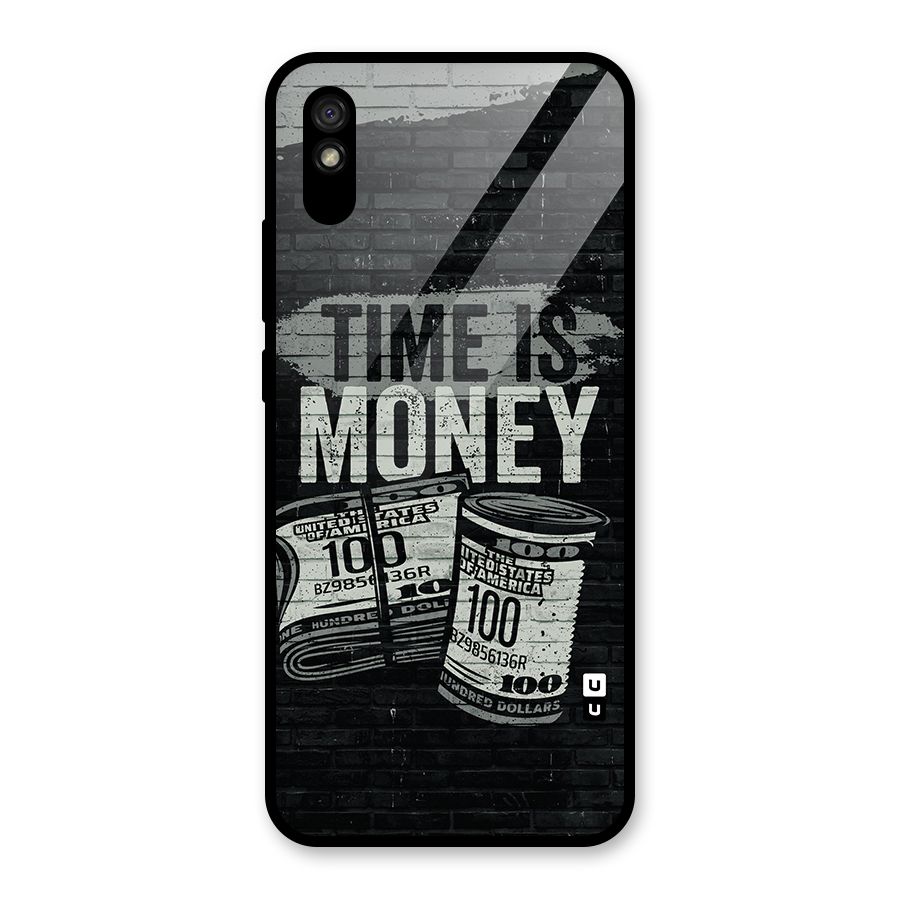 Time Is Money Glass Back Case for Redmi 9A