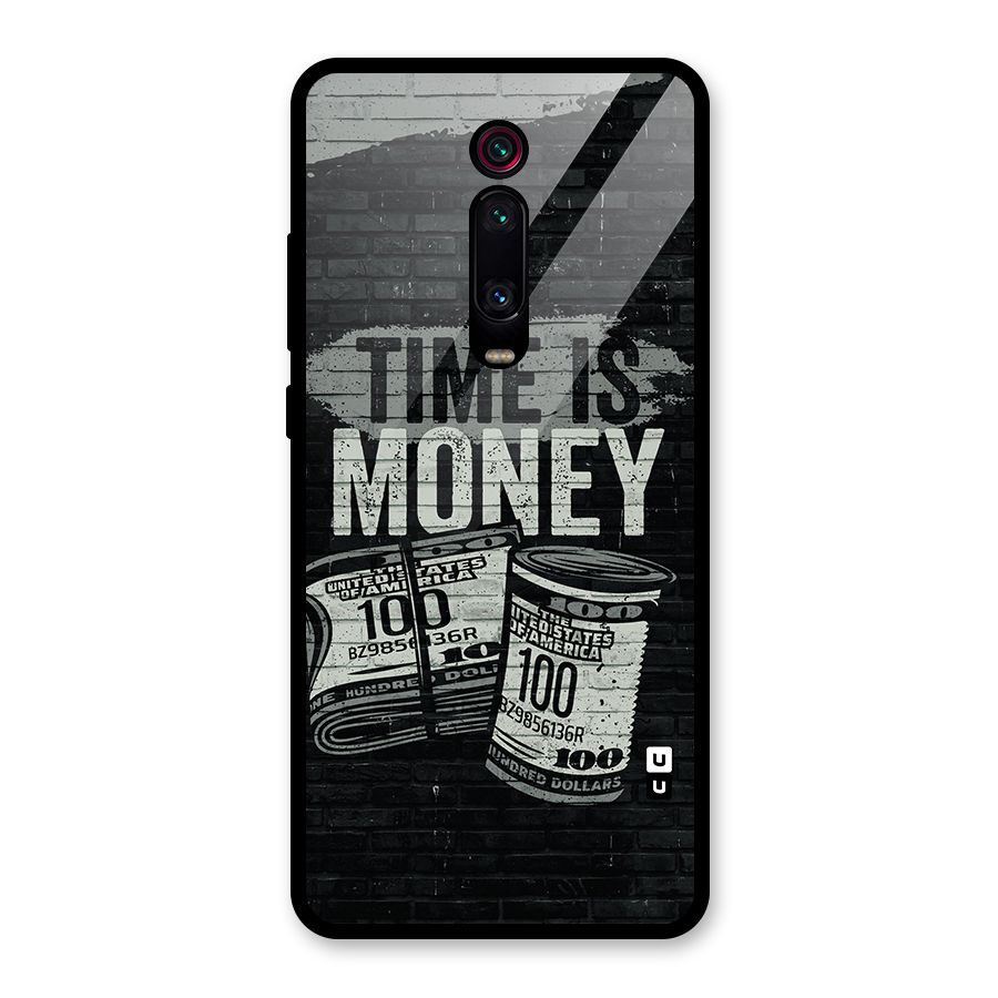 Time Is Money Glass Back Case for Redmi K20