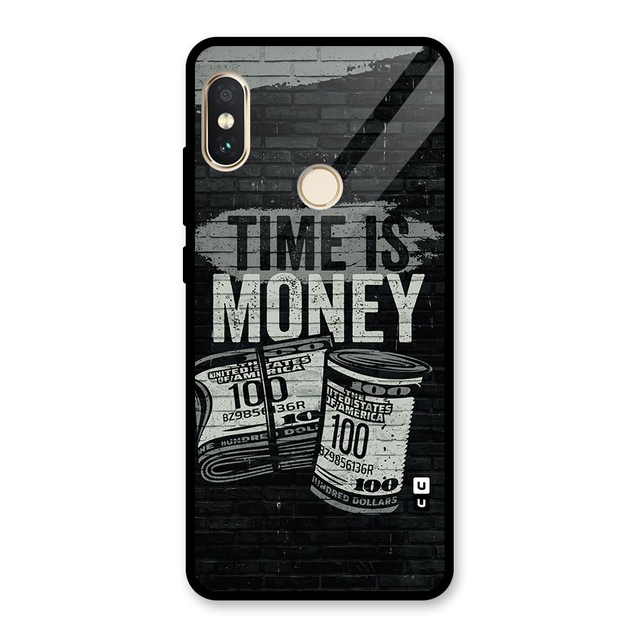 Time Is Money Glass Back Case for Redmi Note 5 Pro