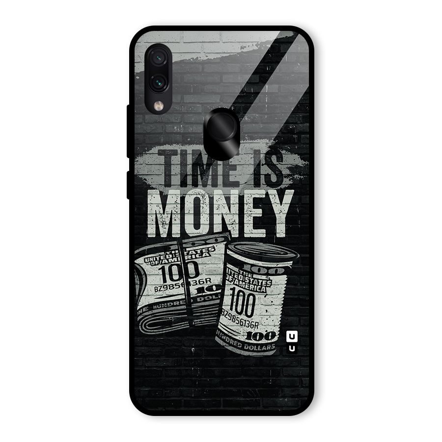 Time Is Money Glass Back Case for Redmi Note 7 Pro