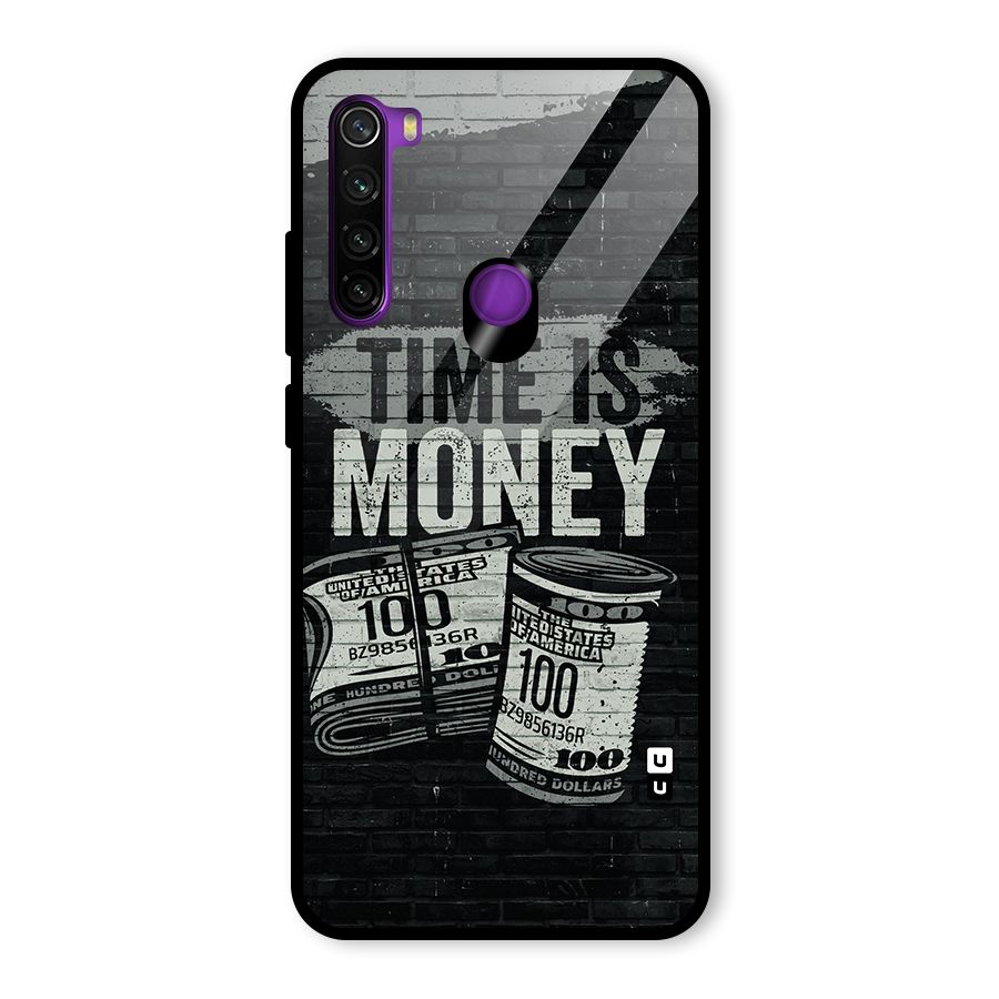 Time Is Money Glass Back Case for Redmi Note 8