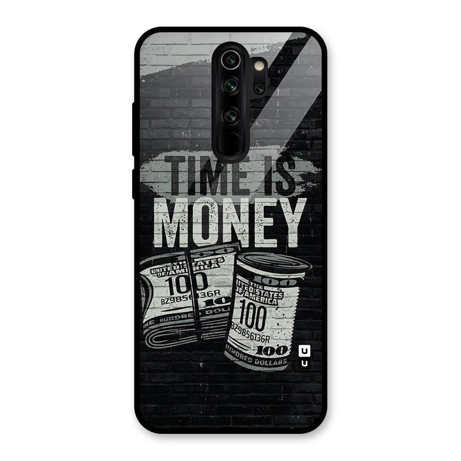 Time Is Money Glass Back Case for Redmi Note 8 Pro