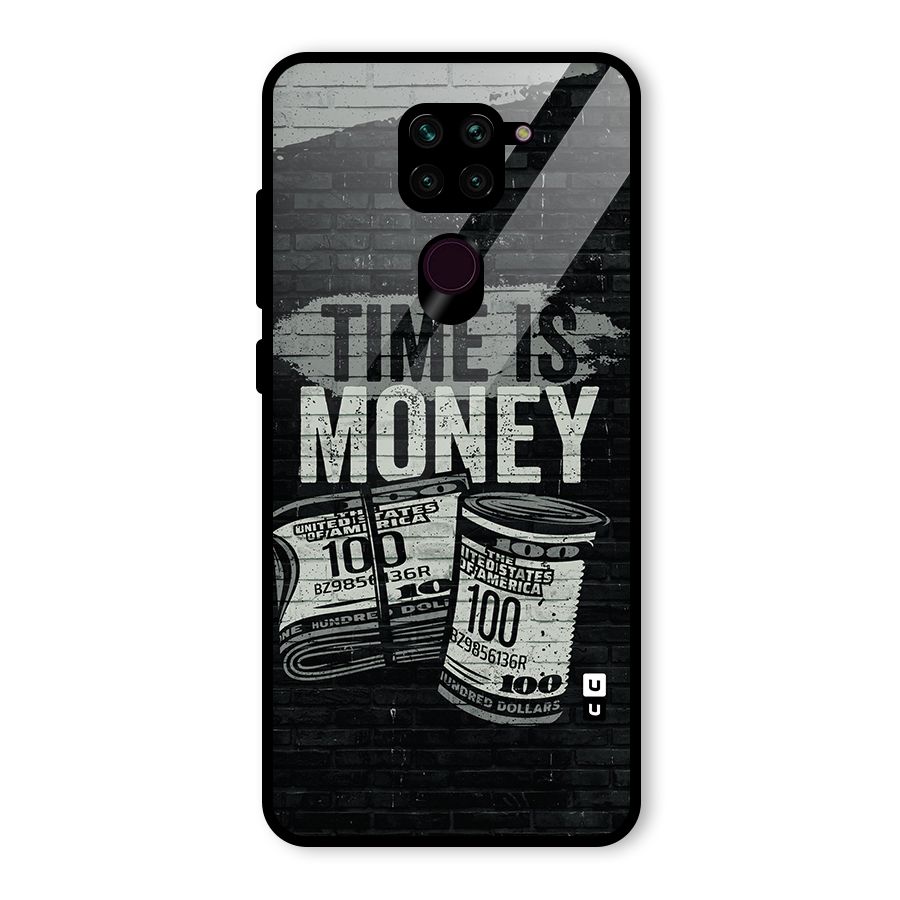 Time Is Money Glass Back Case for Redmi Note 9