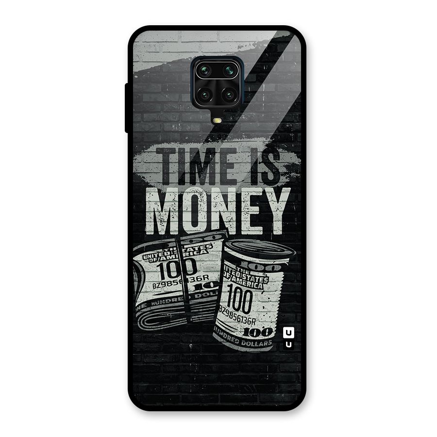Time Is Money Glass Back Case for Redmi Note 9 Pro