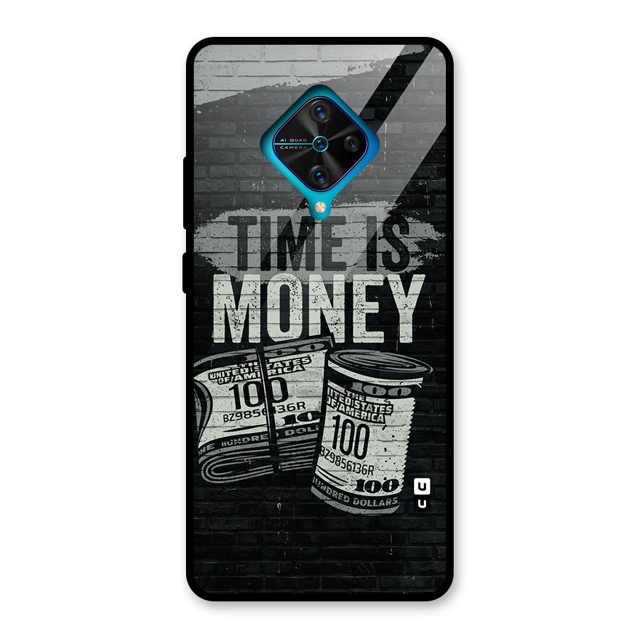 Time Is Money Glass Back Case for Vivo S1 Pro