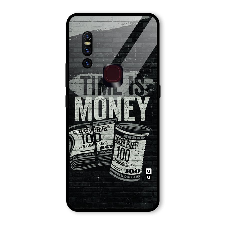 Time Is Money Glass Back Case for Vivo V15